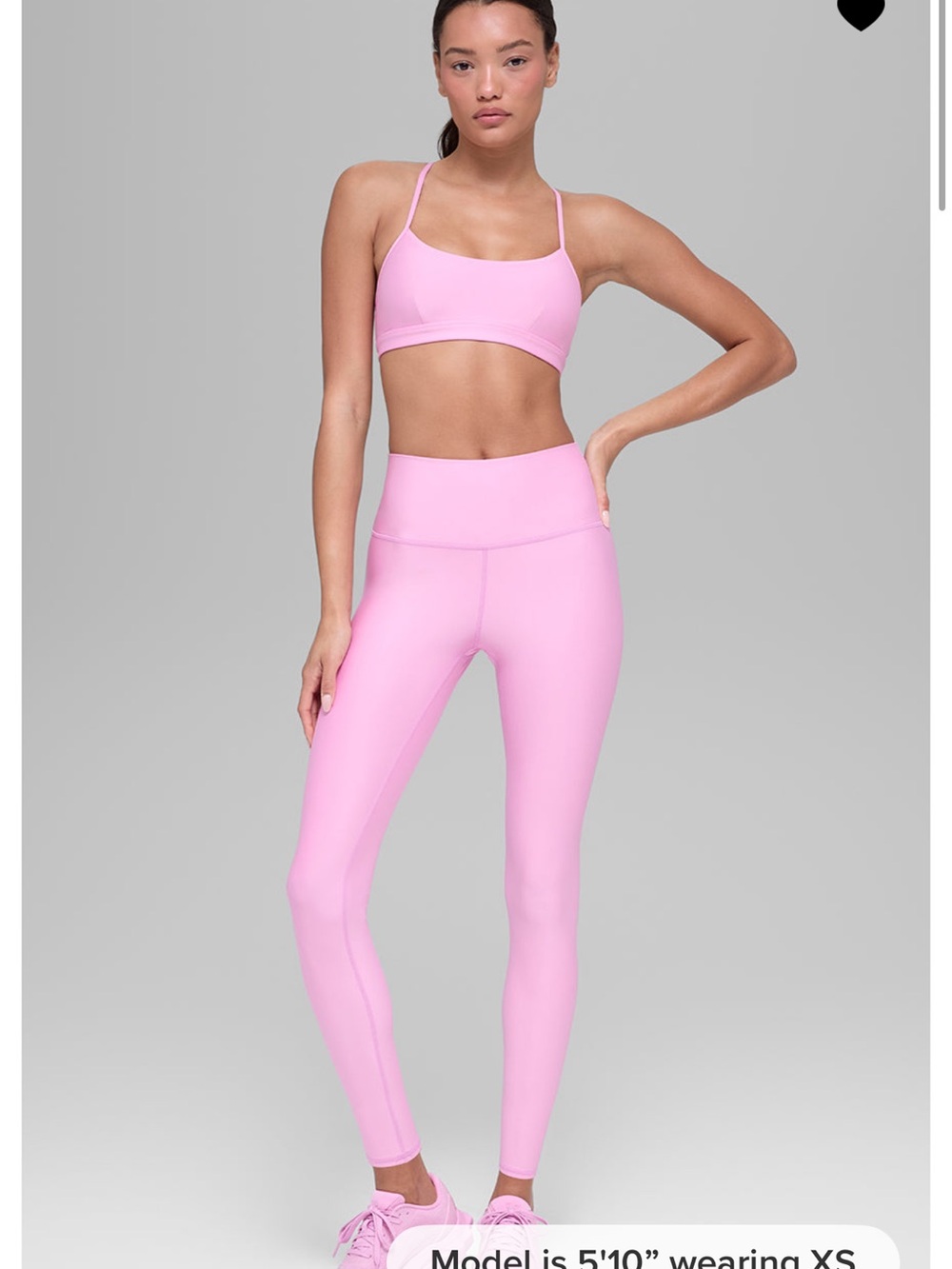 Candy Pink Strappy Sports Bra and Legging Set - Women new without tags